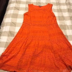 Valerie Stevens Orange Lace Sundress